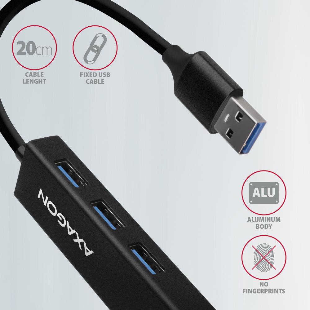 USB Hub Axagon I O Hub Usb3.2 3Port Glan 0.2M Hma-Gl3A - Techstores.gr